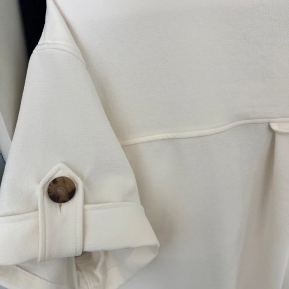 Sezane Laurine Shirt Écru. - Size S - Picture 5 of 6